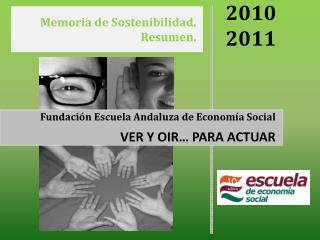 Memoria de Sostenibilidad. Resumen.