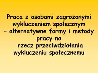 Wykluczenie społeczne