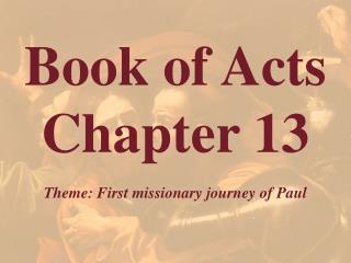 Book of Acts Chapter 13