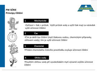 PW SÉ RIE Principy čištění
