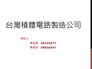 台灣積體電路製造公司