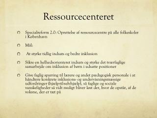 Ressourcecenteret