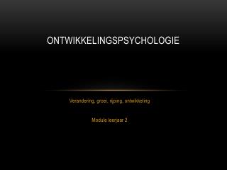 ontwikkelingspsychologie
