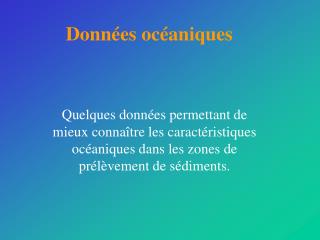 Données océaniques