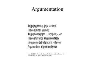 Argumentation