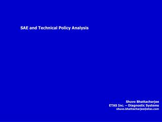 SAE and Technical Policy Analysis