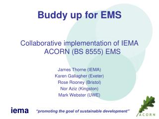 Buddy up for EMS