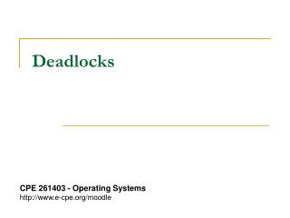 Deadlocks