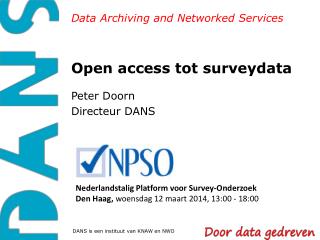 Open access tot surveydata