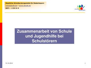 Staatliche Schulberatungsstelle für Niederbayern info@sbndb.de – sbndb.de 0871 – 4 30 31 0