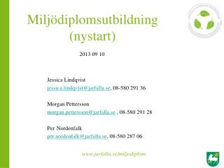 Miljödiplomsutbildning (nystart)