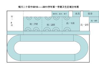 银川二十四中 2010——2011 学年第一学期卫生区域分布图