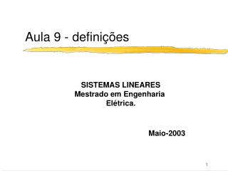 Aula 9 - definições