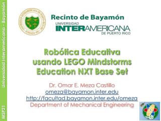 Robótica Educativa usando LEGO Mindstorms Education NXT Base Set