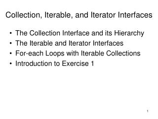Collection, Iterable, and Iterator Interfaces