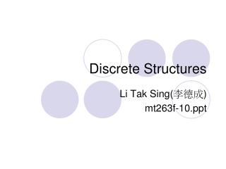 Discrete Structures