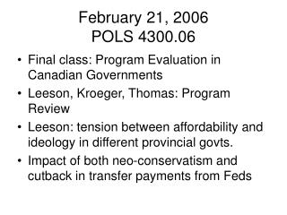 February 21, 2006 POLS 4300.06