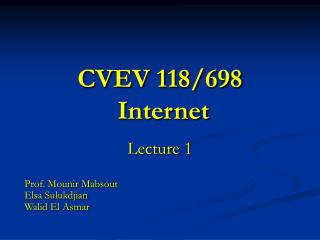 CVEV 118/698 Internet