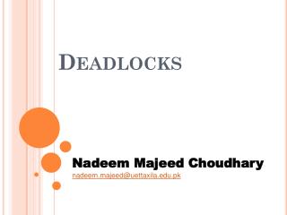 Deadlocks