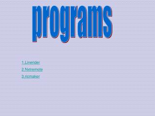 programs