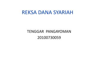 REKSA DANA SYARIAH