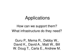 Applications