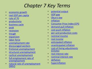 Chapter 7 Key Terms