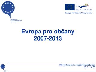 Evropa pro občany 2007-2013