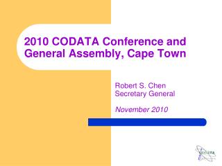 2010 CODATA Conference and General Assembly, Cape Town