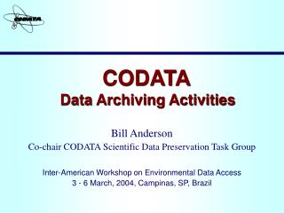 CODATA Data Archiving Activities