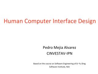 Human Computer Interface Design