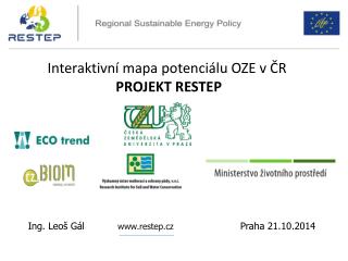 Interaktivní mapa potenciálu OZE v ČR PROJEKT RESTEP