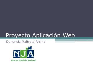 Proyecto Aplicación Web