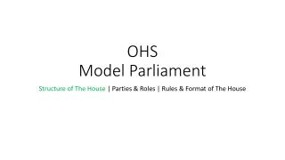 OHS Model Parliament