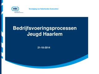 Bedrijfsvoeringsprocessen Jeugd Haarlem