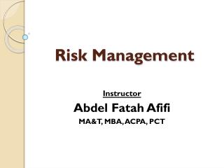 Risk Management