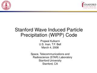 Stanford Wave Induced Particle Precipitation (WIPP) Code