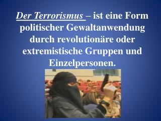 Arten des Terrorismus