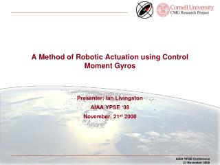A Method of Robotic Actuation using Control Moment Gyros