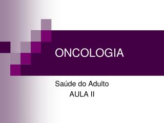 ONCOLOGIA