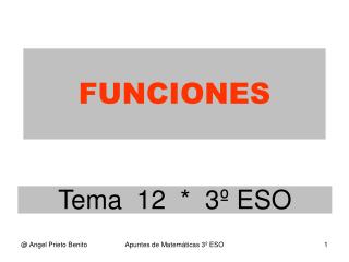 Tema 12 * 3º ESO