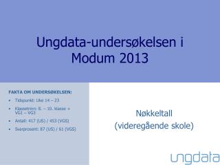 Ungdata-undersøkelsen i Modum 2013