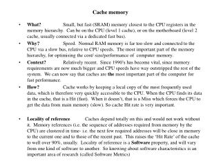 Cache memory