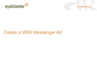 Create a MSN Messenger Ad