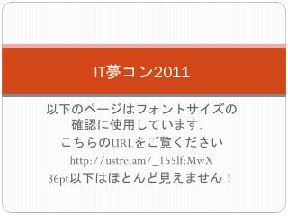 IT 夢コン 2011