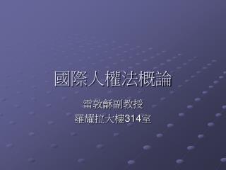 國際人權法概論