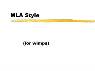 MLA Style