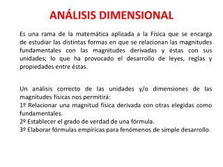 ANÁLISIS DIMENSIONAL