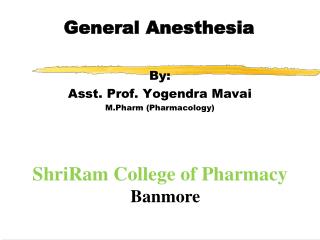 General Anesthesia