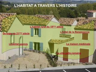 L’HABITAT A TRAVERS L’HISTOIRE